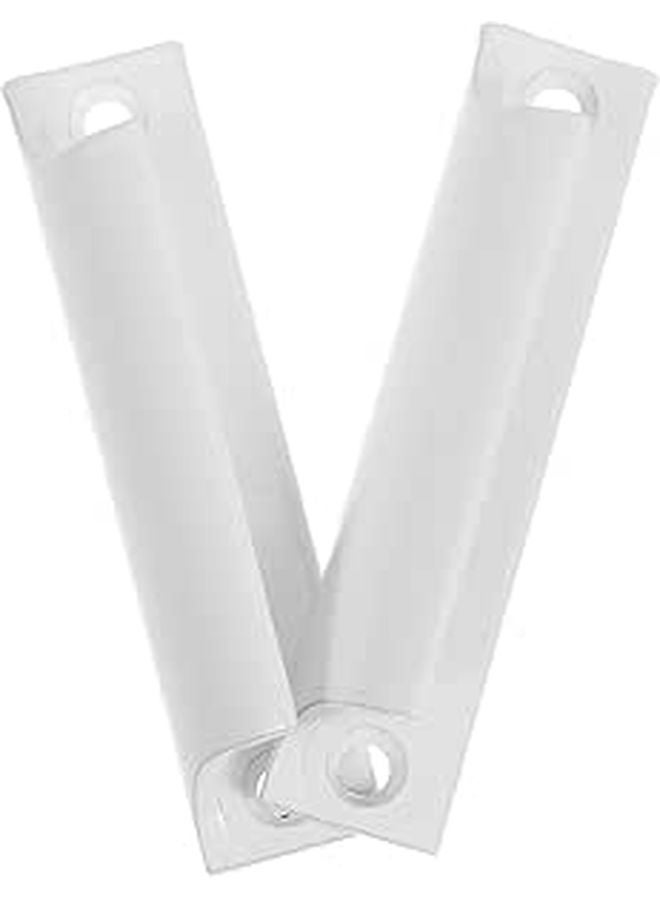 White Aluminum Alloy Kitchen Cabinet Handles 2 Pieces Small Drawer Pulls Decorative Furniture - Image 1