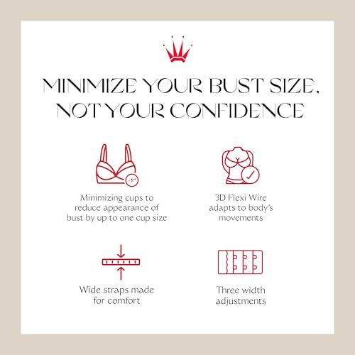 Triumph Ladyform Soft W Minimizing Bra for Women - Soft Full-Coverage Underwire Bra with All-Day Comfort - White, 38DD - Image 5