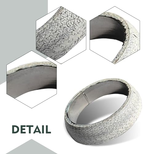 CyperFair 2 PCS Exhaust Manifold Gasket, 2.5 Inch Tapered High Temperature Resistant Exhaust Seal Muffler Gasket, Retrofit Replacement Accessories, Fits Most Cars (Silver) - Image 3