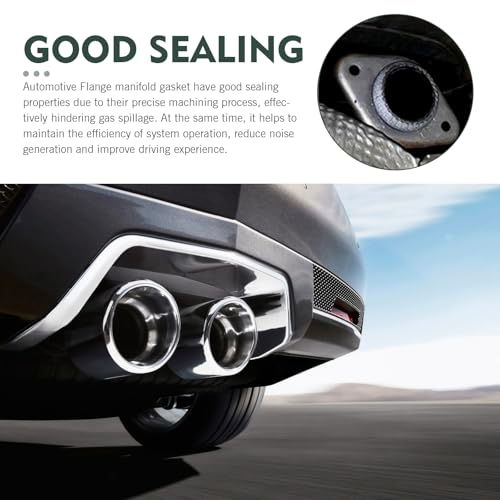 CyperFair 2 PCS Exhaust Manifold Gasket, 2.5 Inch Tapered High Temperature Resistant Exhaust Seal Muffler Gasket, Retrofit Replacement Accessories, Fits Most Cars (Silver) - Image 4