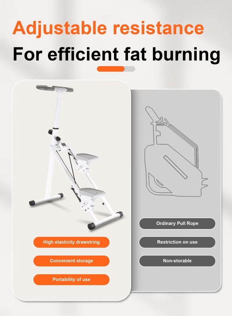 WALALLA Vertical Climber | Folding Stair Stepper Machine with Handles | for Home Cardio Workout & Full Body Exercise | Compact Aerobic Fitness Equipment for Home Gym - Image 2