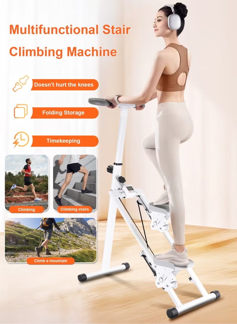 WALALLA Vertical Climber | Folding Stair Stepper Machine with Handles | for Home Cardio Workout & Full Body Exercise | Compact Aerobic Fitness Equipment for Home Gym - Image 1