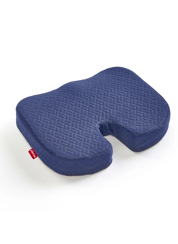 ricrac - Rall Comfort-to-Go Tailbone Cushion – Grey Support with Black Logo Charm for Office, Travel & Home. - Image 1