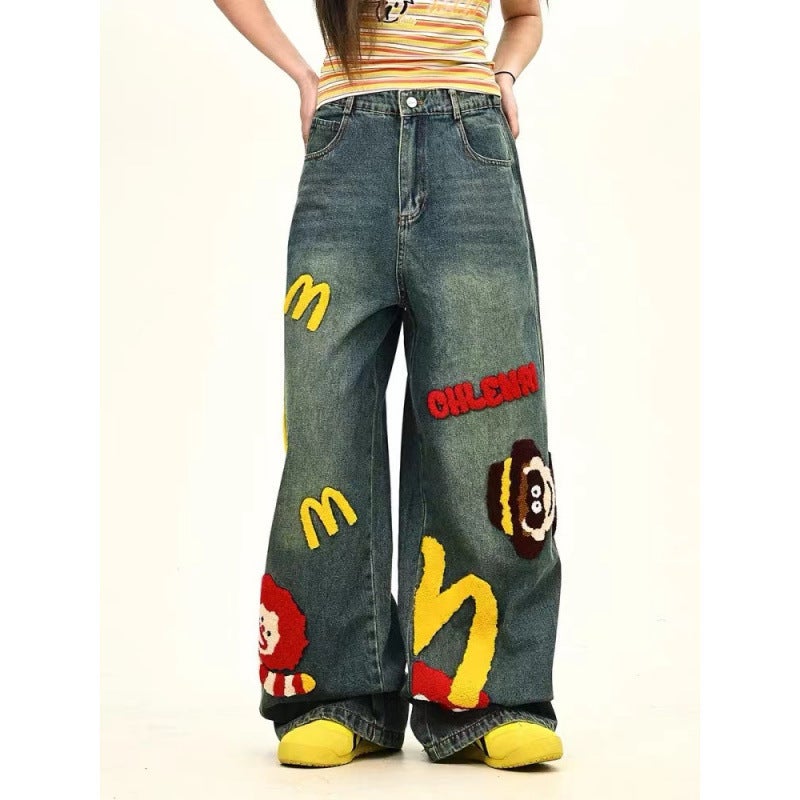 Unisex Classic Denim Jeans Loose Fit Daily Outdoor Wear - Image 5