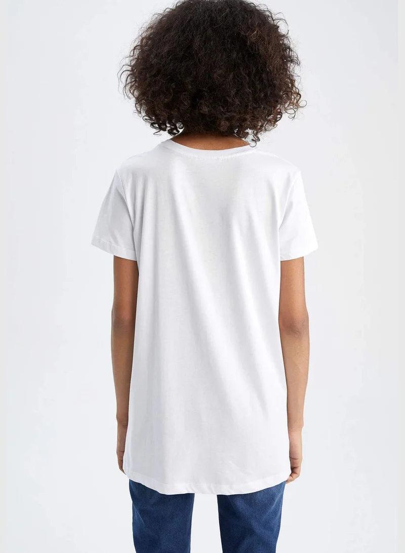 DeFacto Regular Fit Short Sleeve Picture Print T-Shirt