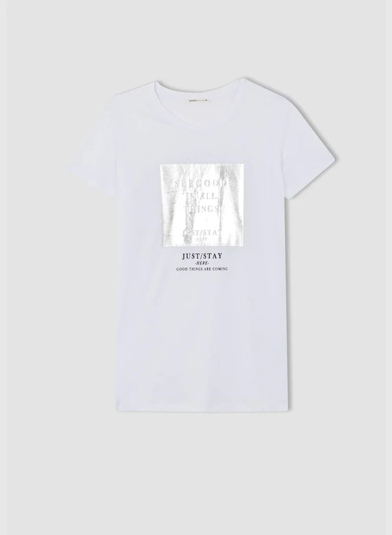 DeFacto Regular Fit Short Sleeve Picture Print T-Shirt