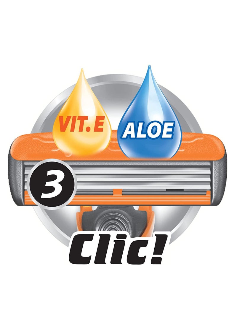Bic - Comfort 3 Hybrid Disposable Men's Razor 3 Blade 1 Handle and 6 Cartridges - Image 1
