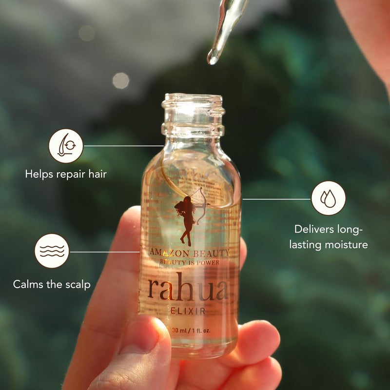 Rahua Elixir 1 Fl Oz - Pure Rahua Hair Oil for Healthy, Naturally Radiant Hair, Repairs and Restores Dry and Damaged Hair - Image 2