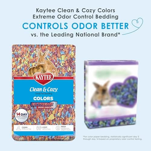 Kaytee Clean Cozy Colors Small Animal Bedding with Extreme Odor Control Kaleidoscope 492 Liters - Image 3