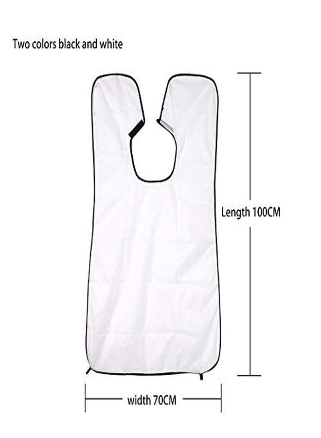 STACKRAID Beard Bib Hair Catcher Apron - Beard Hair Catcher and Grooming Apron for Men Shaving | Comes with 2 suction hooks | WHITE - 1 - Image 2
