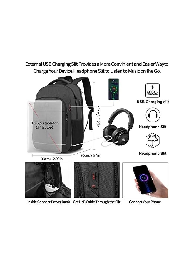 CAFELE Anti-Theft Laptop Backpack USB Travel Computer Backpack College Bookbag School Backpack