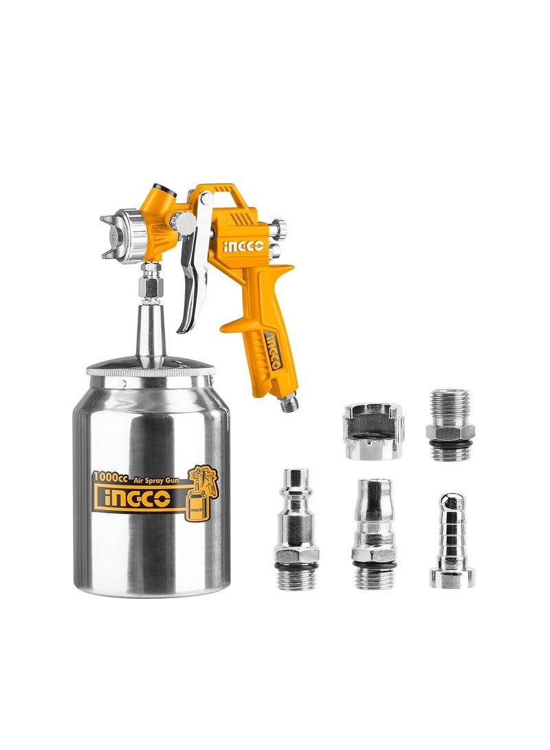 INGCO INGCO Air Spray Gun ASG3105 – 1 000 cc Pneumatic Base-Coat Sprayer with 1.8 mm Nozzle & Multi-Type Connectors - Image 3