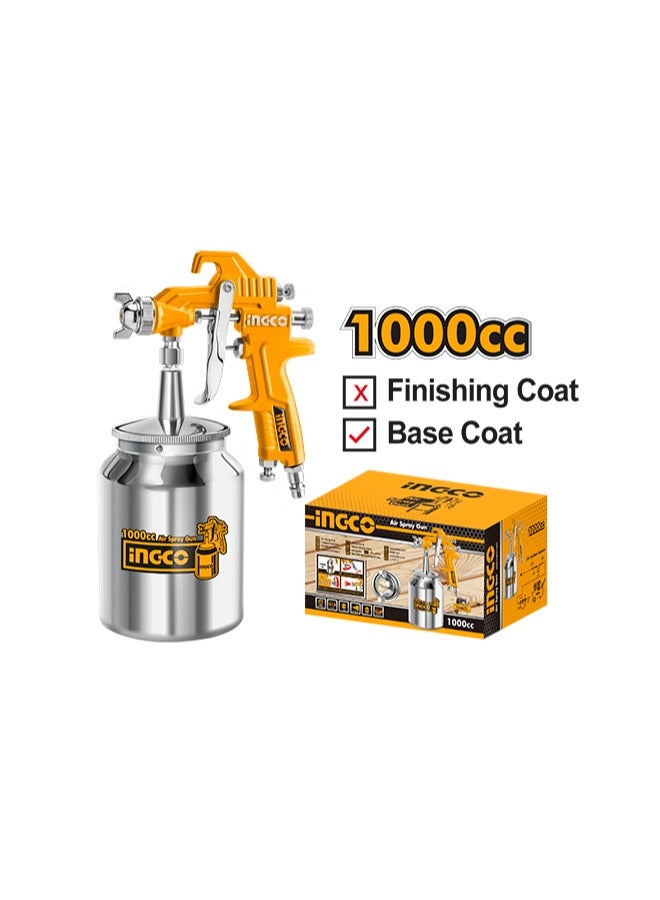 INGCO INGCO Air Spray Gun ASG3105 – 1 000 cc Pneumatic Base-Coat Sprayer with 1.8 mm Nozzle & Multi-Type Connectors - Image 4