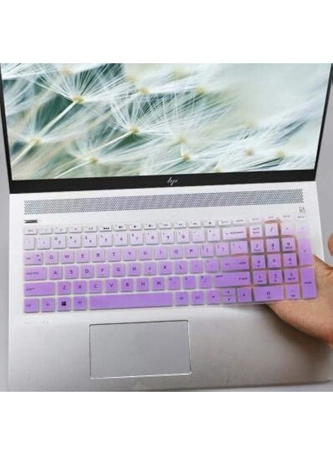iKammo Keyboard Cover Skin Compatible 15.6 inch HP Pavilion x360 15-BR075NR / HP Pavilion 15-BS 15-BW 15-CC 15-CB 15-CD/HP Envy x360 15M-BP 15M-BQ,17.3 HP Envy 17M 17-BS Keyboard Covers (Omber Purple) - Image 1
