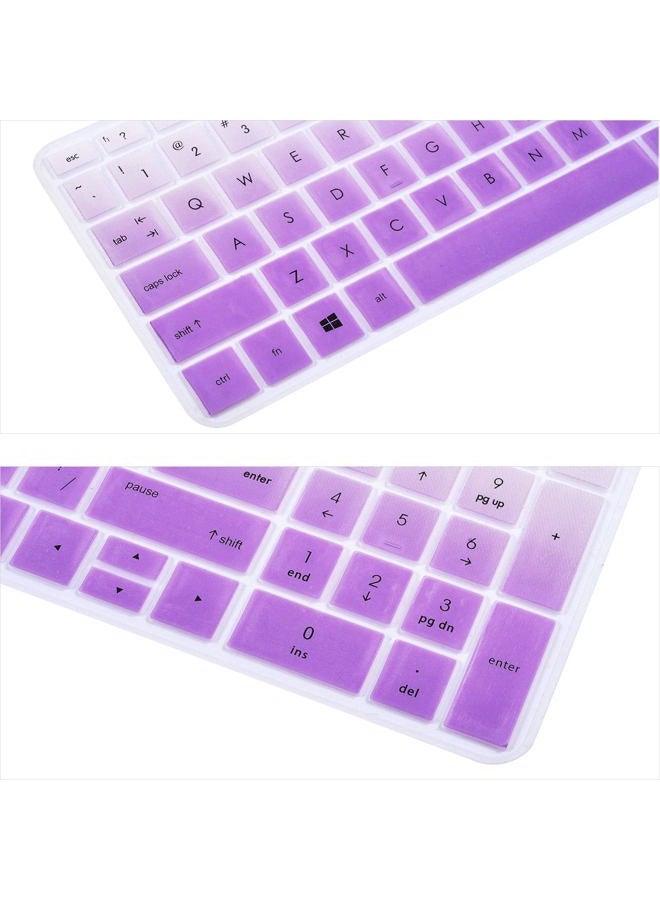 iKammo Keyboard Cover Skin Compatible 15.6 inch HP Pavilion x360 15-BR075NR / HP Pavilion 15-BS 15-BW 15-CC 15-CB 15-CD/HP Envy x360 15M-BP 15M-BQ,17.3 HP Envy 17M 17-BS Keyboard Covers (Omber Purple) - Image 3