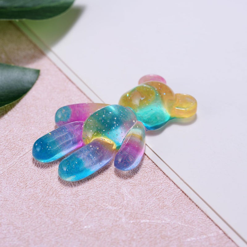 Aesnefe Pocket Bear Hug, Anxiety Relief Gifts, Mental Health Positivity Gift for Men Women, Autism Fidget Gifts, Surgery Worry Gift, Thoughtful Present for School Anxiet, Rainbow Blue - Image 3