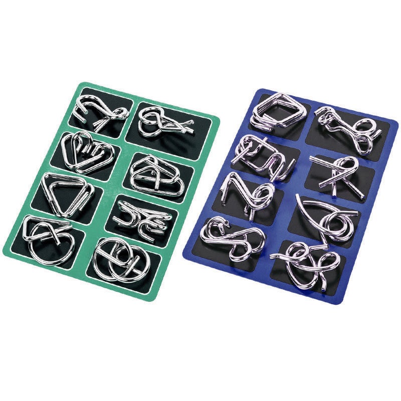 Nine-Chain Unlock Ring Intelligence Buckle Full Set Of Educational Toys Luban Lock Kong Ming Lock Full Set Of Children'S Toy Set - Image 1