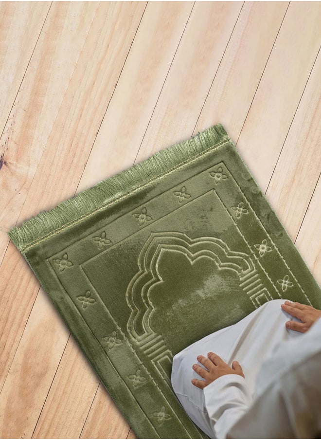 AL SANIDI Memori Foam Prayer Rug Comfortable Foam Prayer Rug Green Size120*70*3 Cm  - Image 2