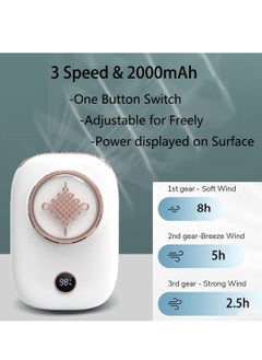 Excefore Mini Hanging Neck Fan Portable Eyelash Fan Necklace Fan with Adjustable Lanyard and Bracket USB Rechargeable Hands Free for Women Kids Girls Men Outdoor Travel Camping  - Image 4