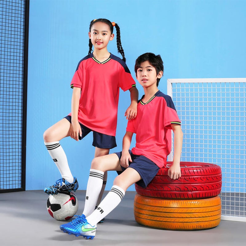 Children'S Football Clothes Suit Men'S And Women'S Printed Primary And Secondary School Students Training And Competition Team Clothes Football Clothes Enterprise Sportswear - Image 3
