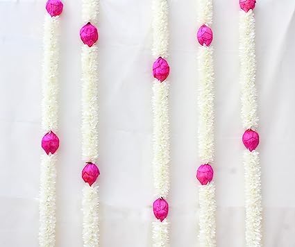 Nutts Elegant Paper gajra Lotus Buds Hanging for Home Decor Festive Decor Ganpati Decoration Office Decor Mogra Lotus Buds  - Image 2