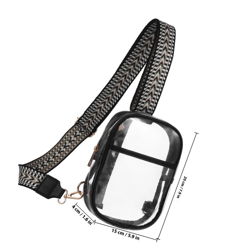 Clear Bag Clear Stadium Bag Clear Crossbody Bag Women Sling Bag Satchel Bag Crossbody Purse Fanny Pack - Image 2