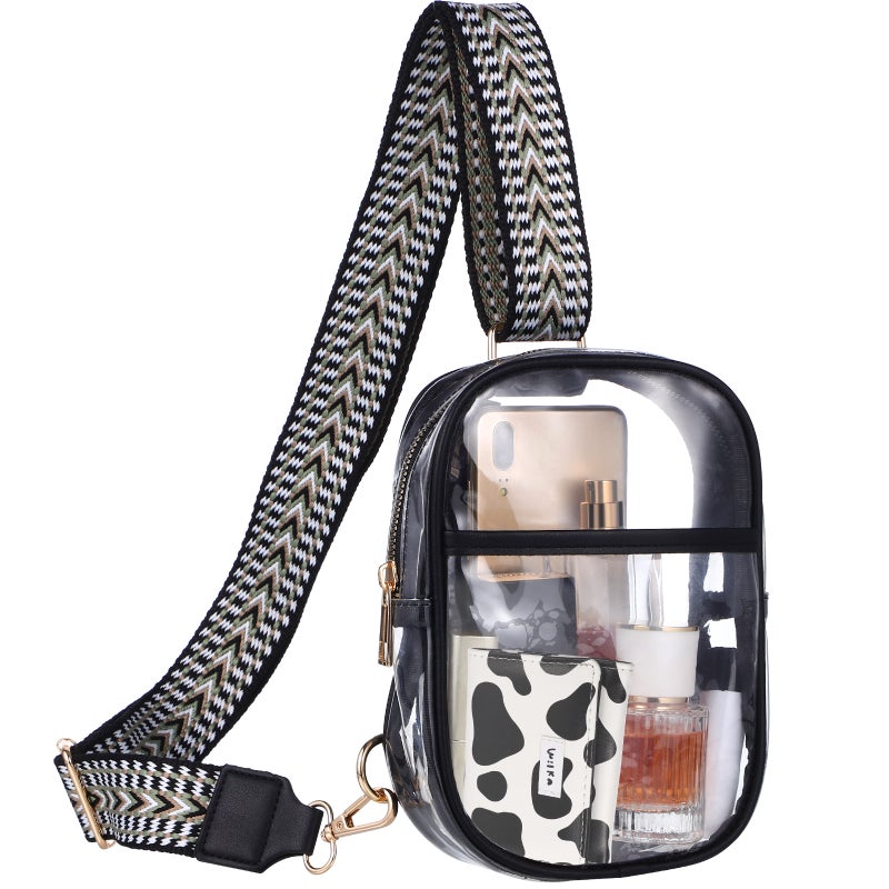 Clear Bag Clear Stadium Bag Clear Crossbody Bag Women Sling Bag Satchel Bag Crossbody Purse Fanny Pack - Image 1