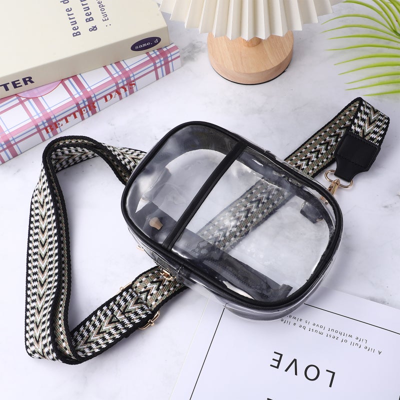 Clear Bag Clear Stadium Bag Clear Crossbody Bag Women Sling Bag Satchel Bag Crossbody Purse Fanny Pack - Image 4