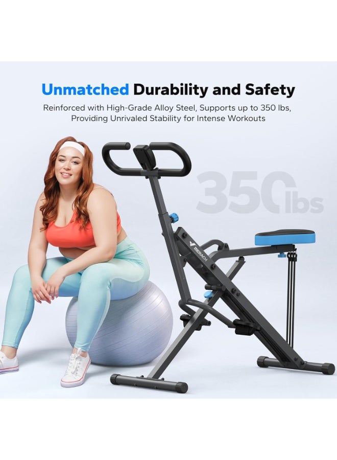 Merach Squat Rowing Machine 2 in 1 Cardio Equipment, Workout Gym Equipment Adjustable Machine for Abs Home Workout Equipment at Home Gym Multi Station,Glutes & Leg Exercise Equipment Rowing Machine - Image 3