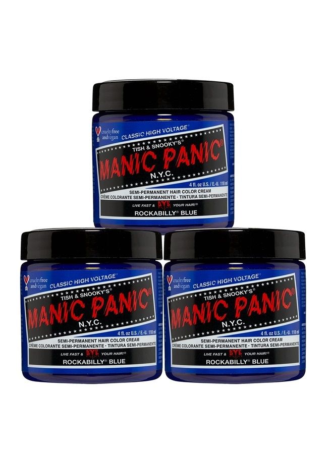 Manic Panic Rockabilly Blue Hair Dye 3 Pack - Image 1