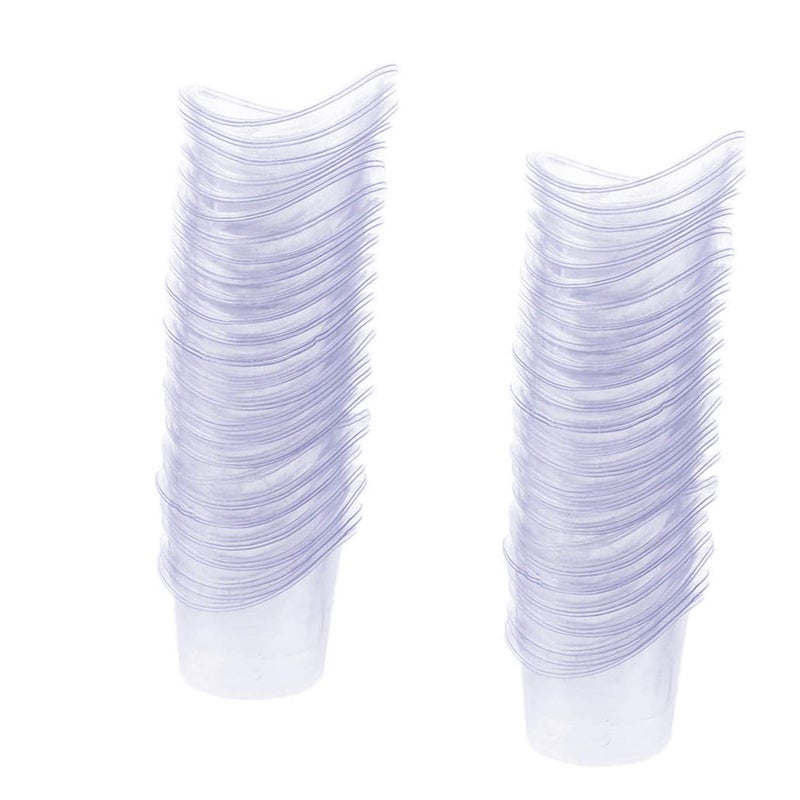 Youu YouU 100 Pcs Non Sterile Disposable Plastic Eye Wash Cups Portable Disposable Measuring Cup 5ml Eye Flush Cleaning Cups Vials for Storage or First Aid Kit Use 