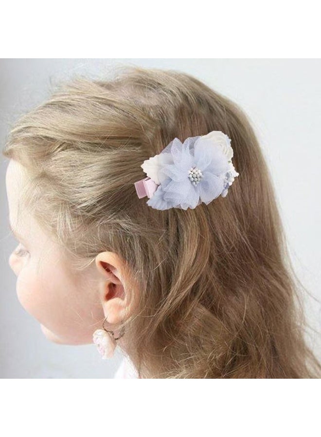 3 قطع من مشابك الشعر الوردية للبنات - إكسسوارات شعر أميرات لطيفة، مجموعة مشابك شعر زهور صناعية للأطفال، والأطفال الصغار، والمراهقين، وحفلات الزفاف والحفلات - Image 5
