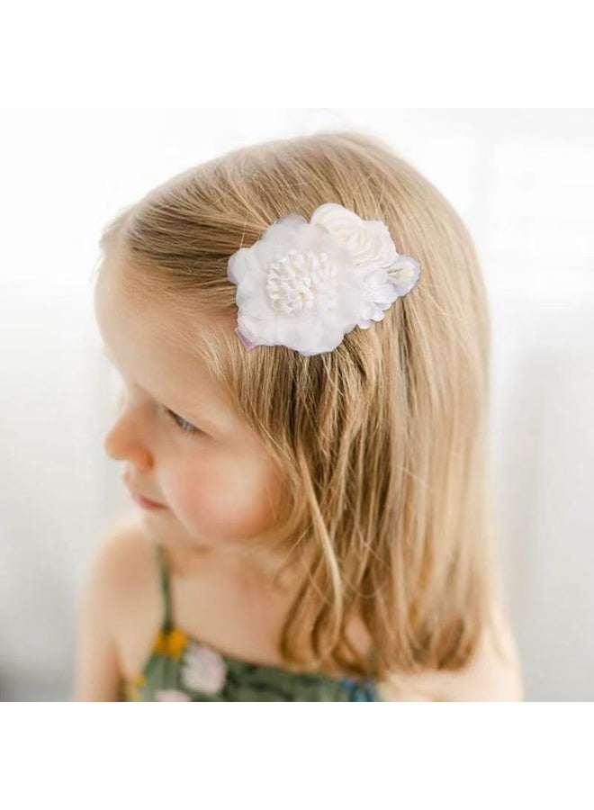 3 قطع من مشابك الشعر الوردية للبنات - إكسسوارات شعر أميرات لطيفة، مجموعة مشابك شعر زهور صناعية للأطفال، والأطفال الصغار، والمراهقين، وحفلات الزفاف والحفلات - Image 4