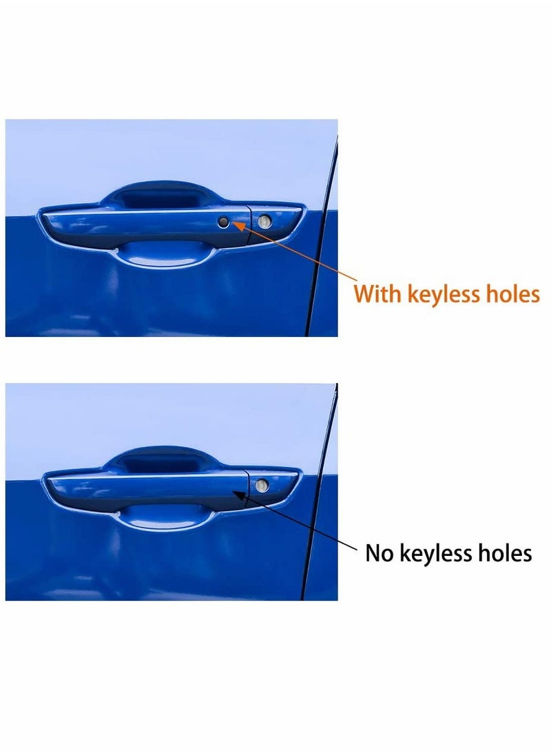 SYOSI Car Door Handle, Carbon Fiber Pattern, Left-hand Drive Handle, for 10th Gen Civic Carbon Fiber Style Door Handle Cover, for Honda Civic, Abs Black  - Image 3