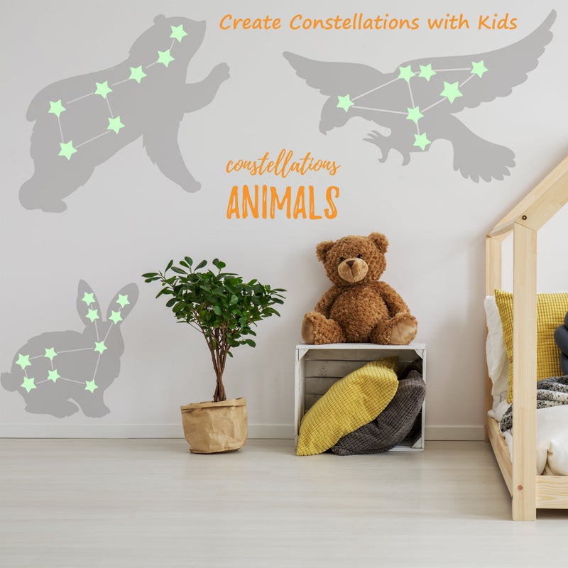 MAFOX Glow in The Dark Stars for Ceiling or Wall Stickers - Glowing Wall Decals Stickers Room Decor Kit - Galaxy Glow Star Set and Solar System Decal for Kids Bedroom Decoration - Image 5