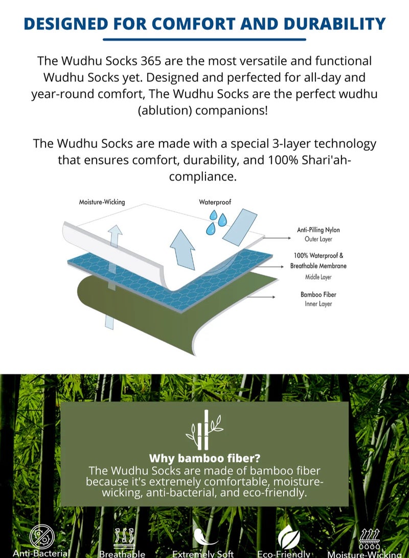 The Wudhu Socks - Blue colour (Small size) - Image 3