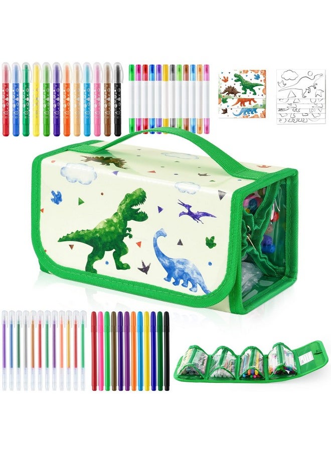 Wernnsai - Dinosaur Marker Set - 56 Pcs Scented Markers Painting Coloring Markers Pens Set - Image 1