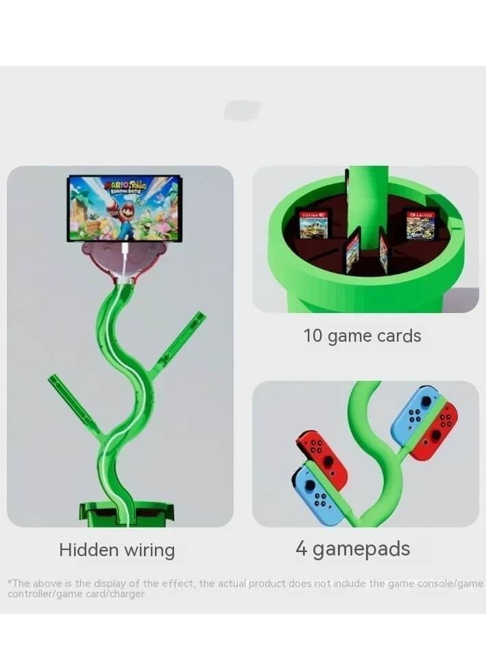 Plant-Themed Nintendo Switch Stand – Game Card Holder Base - Image 1
