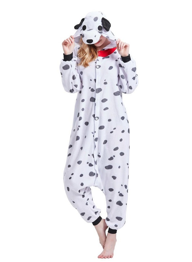Magicalani Dalmatian Dog Onesie Pajamas for Adults - Unisex Animal Cosplay Sleepwear, Christmas Halloween Costume - Image 3