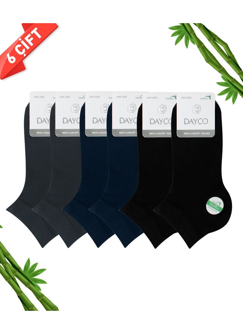 DAYCO - Seamless Men's Booties Bamboo Socks Set of 6 - 10500-FLS - Image 1