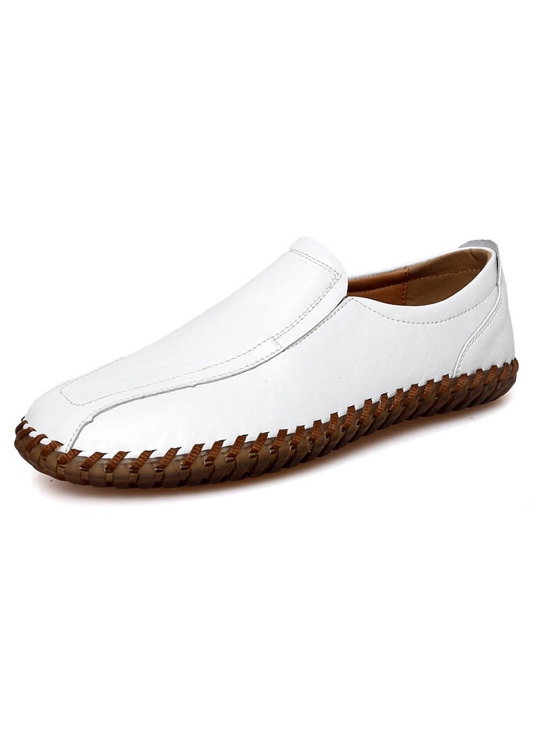 Shougu New Slip-On Casual Oversize Hand-Sewn Leather Shoes - Image 1
