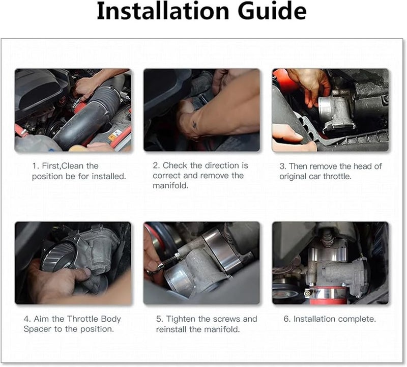 Red Throttle Body Spacer for Jeep Wrangler JK Dodge Challenger Charger Ram 1500 Chrysler - Image 4