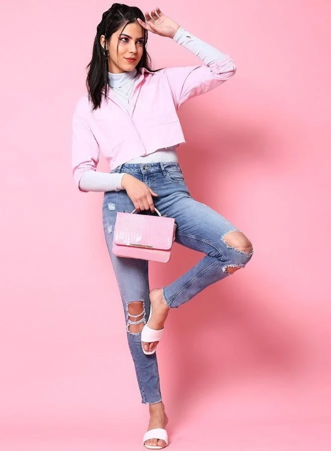 Freehand  Women Slim Fit Solid High Rise Jeans  | Best Price UAE