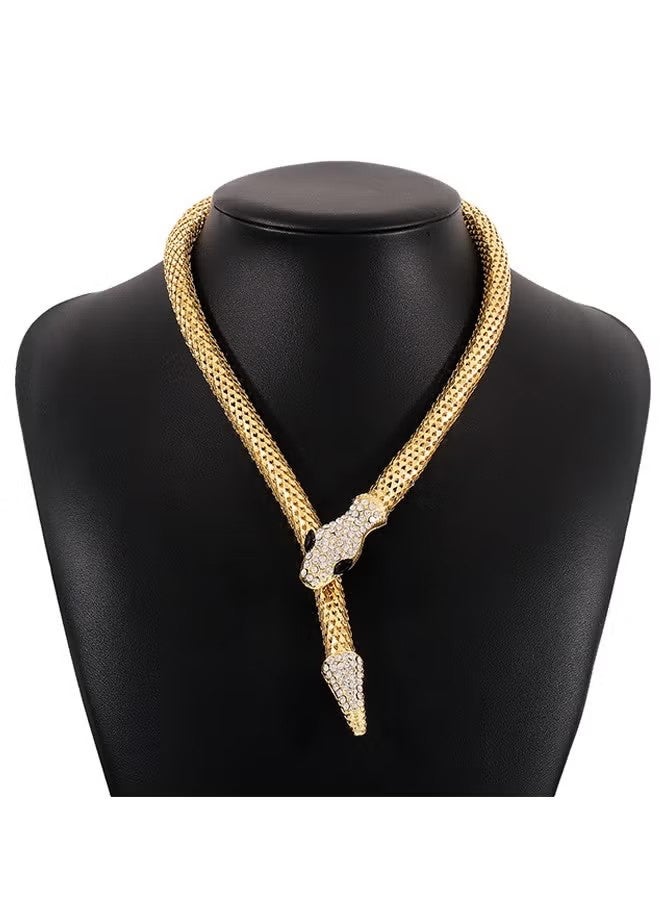YJ Retro Snake Bendable Necklace, Anti Rust and Anti Fading 14k Gold Plated Necklace, Fashion Jewelry Gift (Golden) - Image 3