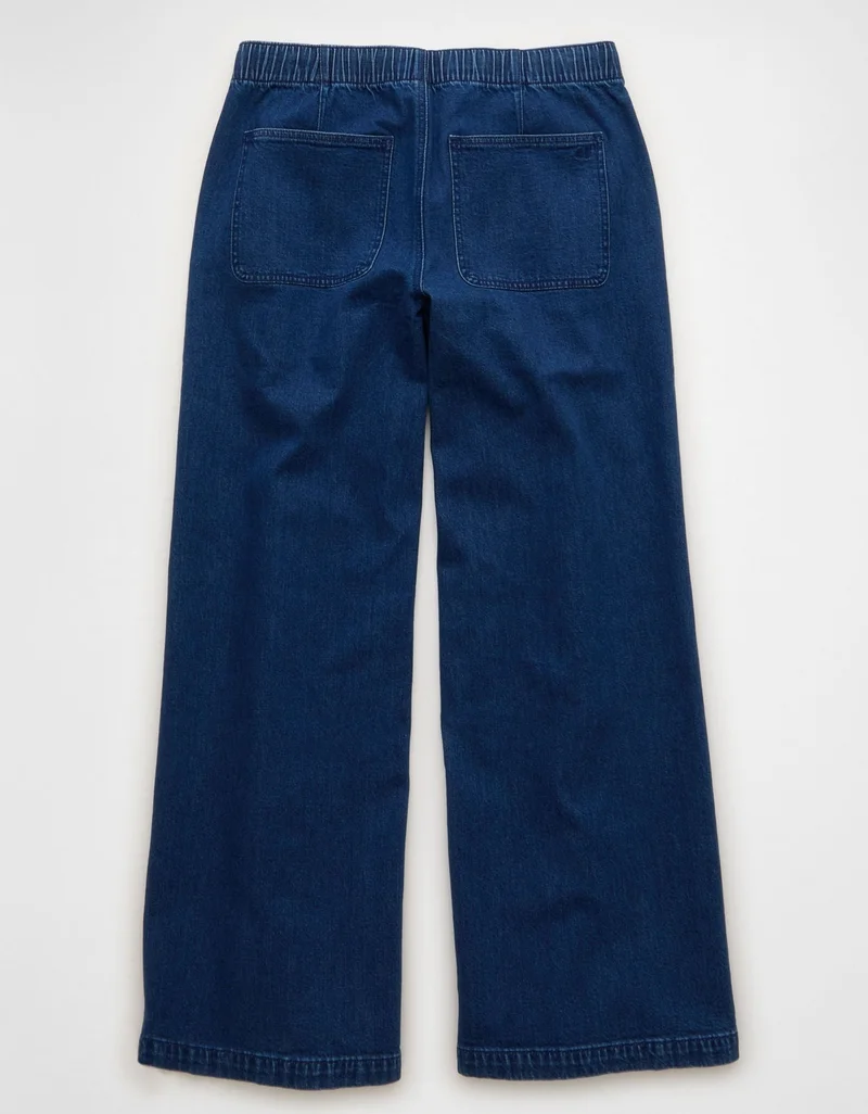 American Eagle  AE Dreamy Drape Strigid Low-Rise Ultra Wide-Leg Jean for Women | Best Price UAE