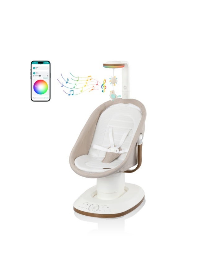 Evenflo - Elara 2-In-1 Smart Motion Swing & Soothing Nest - Coastal Coffee - Image 1