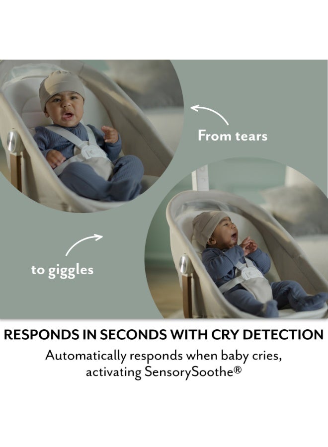 Evenflo - Elara 2-In-1 Smart Motion Swing & Soothing Nest - Coastal Coffee - Image 5