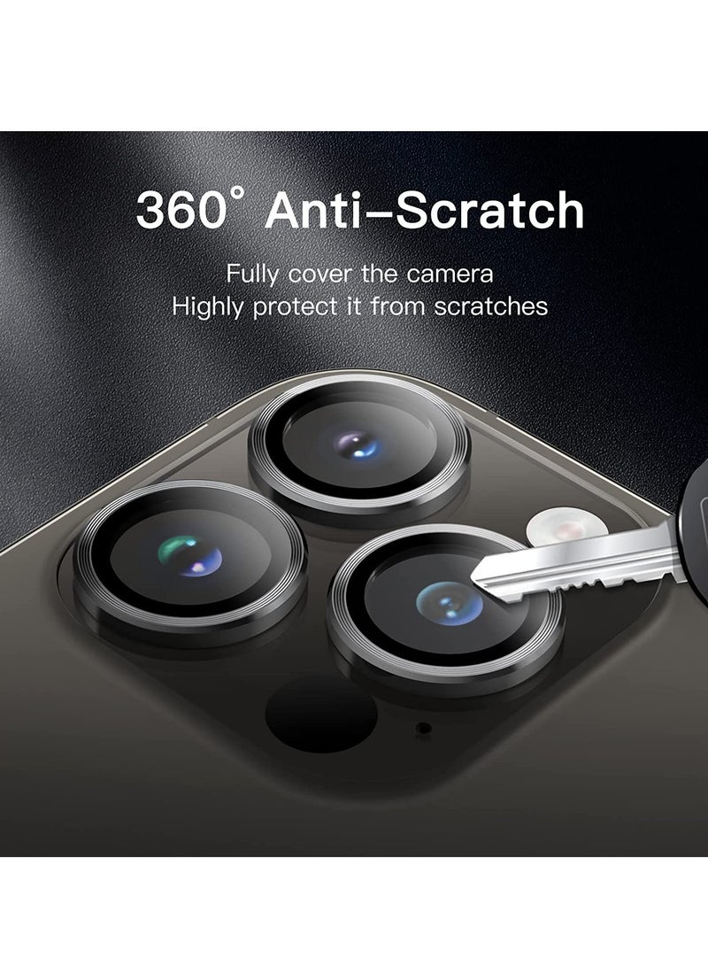 ELTRAZONE Camera Lens Protector for iPhone 14 Pro 6.1-Inch and iPhone 14 Pro Max 6.7-Inch, 9H Tempered Glass Metal Individual Ring Cover, HD Clear - Image 4