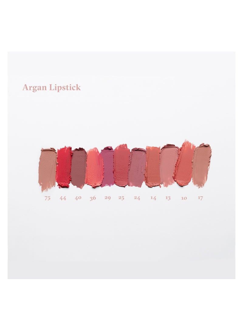 بيز أحمر شفاه بزيت الأرغان بلمسة نهائية مضيئة ، فيتامين أ ، ج ، هـ ، 14 بني - Image 4