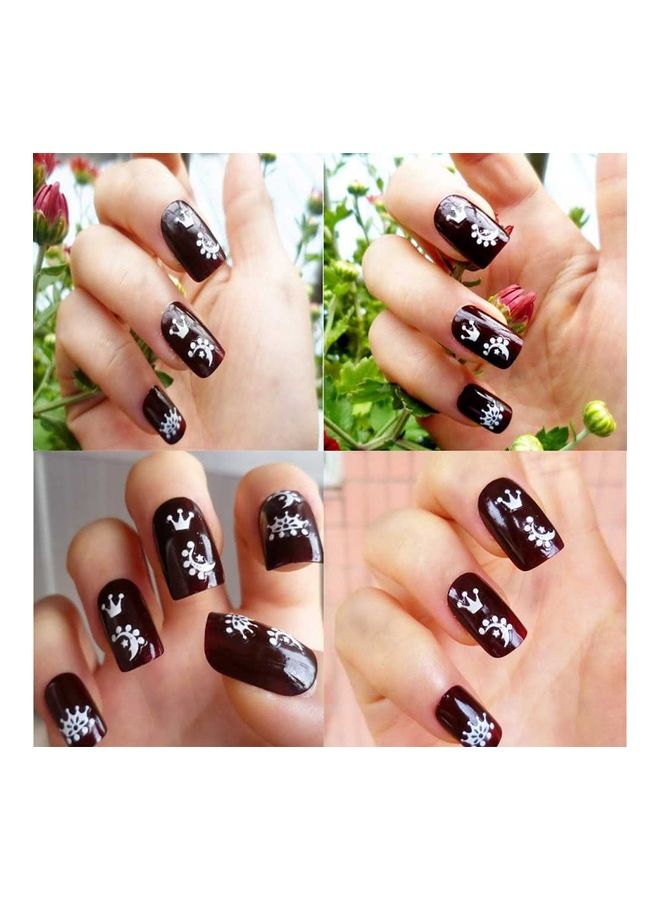 نيبمينينت مجموعة ملصقات لتزيين الأظافر بتصميم زهور ثلاثية الأبعاد مكونة من 50 ورقة متعدد الألوان - Image 5